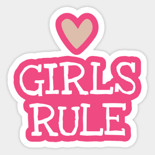 Girls rule (white) Sticker